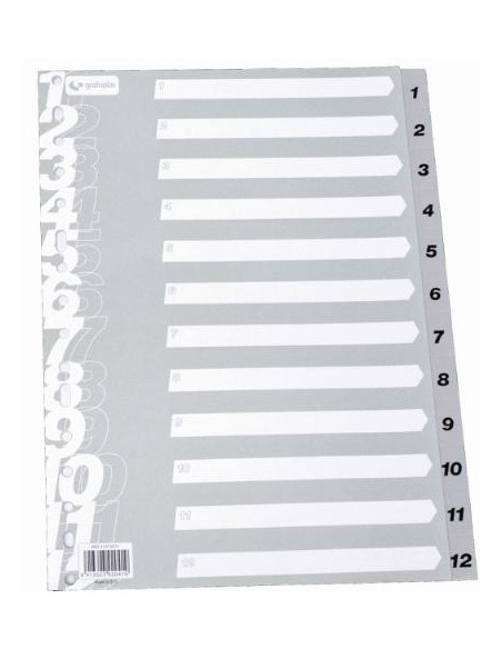 ▷ ÍNDICES SEPARADORES GRAFOPLAS NUMÉRICOS Y ALFABÉTICOS | Taine - Imagen 1