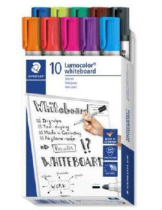 ▷ ROTULADORES STAEDTLER 10 UDS LUMOCOLOR PIZARRA PTA CONICA 351 | Taine - Imagen 1