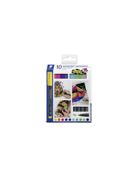 ▷ ROTULADORES STAEDTLER 10 UDS LUMOCOLOR PERMANENTE | Taine - Imagen 1