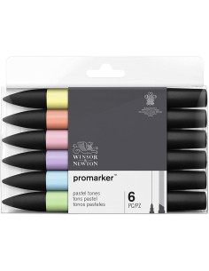 ▷ ROTULADORES PROMARKER 6 UDS COLORES PASTEL | Taine - Imagen 1