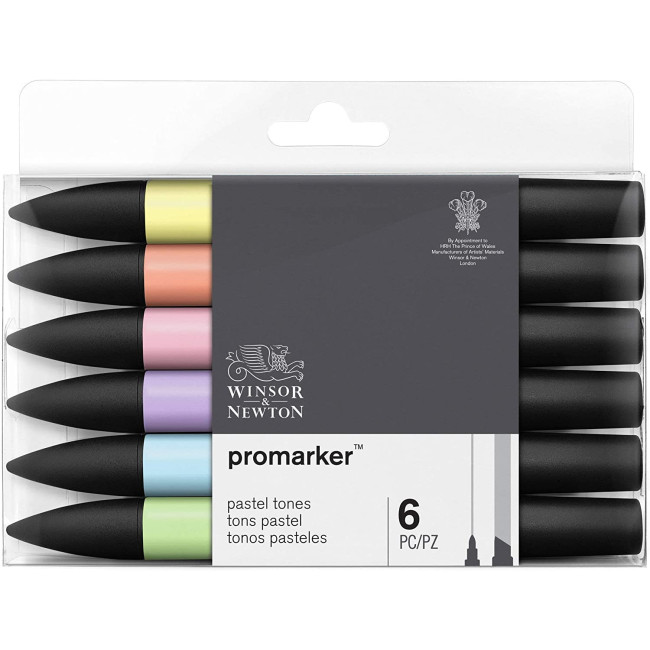 ▷ ROTULADORES PROMARKER 6 UDS COLORES PASTEL | Taine - Imagen 1