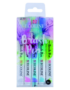 ▷ ROTULADORES ECOLINE 5 UDS BRUSHPEN COLORES PASTEL | Taine - Imagen 1