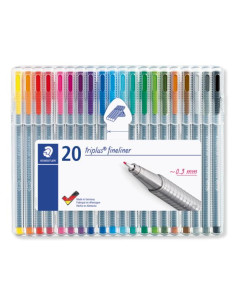▷ ROTULADORES STAEDTLER 20 UDS 0,3 TRIPLUS FINELINER 334 | Taine - Imagen 1