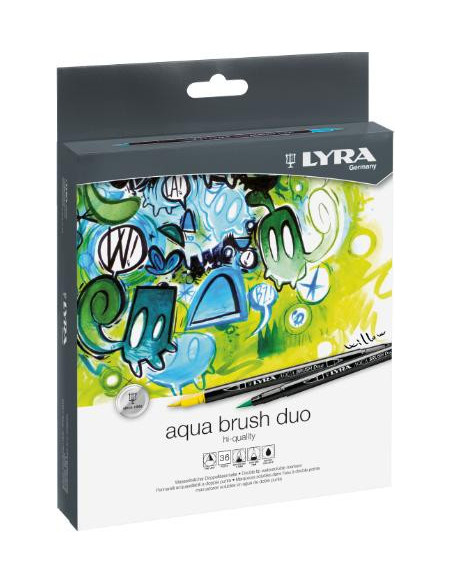 ▷ ROTULADORES LYRA 36 UDS AQUA BRUSH ESTUCHESURTIDOS FILA | Taine - Imagen 1