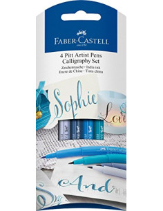 ▷ ROTULADORES FABER CASTELL 4 UDS CALIGRAFICOS PRITT | Taine - Imagen 1