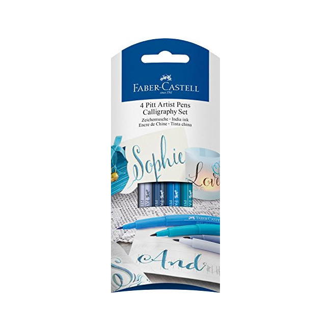 ▷ ROTULADORES FABER CASTELL 4 UDS CALIGRAFICOS PRITT | Taine - Imagen 1