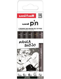 ▷ ROTULADORES UNIPIN 4 UDS CALIBRADOS MANGA SHOJO | Taine - Imagen 1