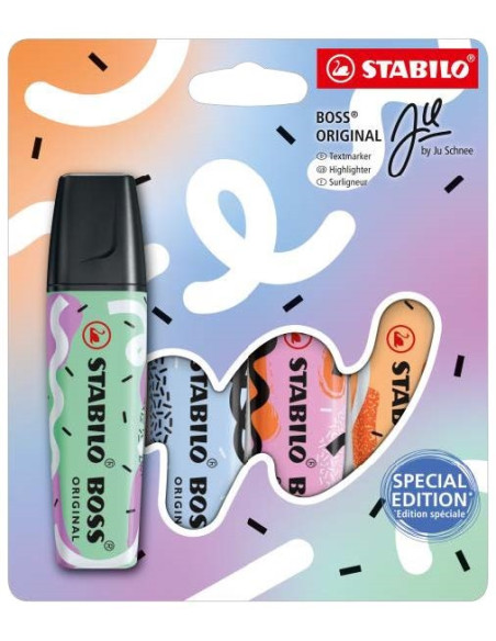 ▷ ROTULADORES ESTABILO 4 UDS BOSS FLUOR PASTEL BY JS | Taine - Imagen 1