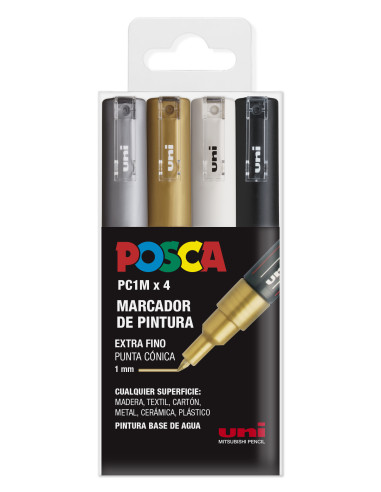 ▷ ROTULADORES POSCA 4 UDS PC1M/4C GSWB | Taine - Imagen 1