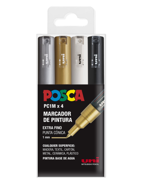 ▷ ROTULADORES POSCA 4 UDS PC1M/4C GSWB | Taine - Imagen 1