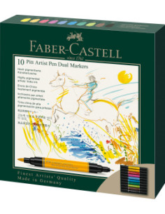 ▷ ROTULADORES FABER CASTELL 10 UDS PITT ARTIS (TINTA CHINA) | Taine - Imagen 1