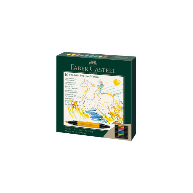 ▷ ROTULADORES FABER CASTELL 10 UDS PITT ARTIS (TINTA CHINA) | Taine - Imagen 1