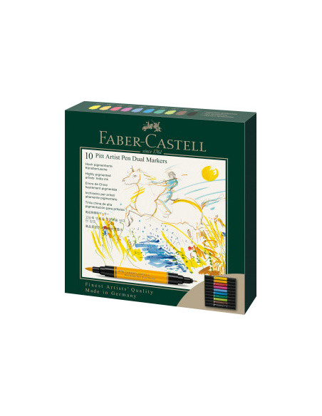▷ ROTULADORES FABER CASTELL 10 UDS PITT ARTIS (TINTA CHINA) | Taine - Imagen 1