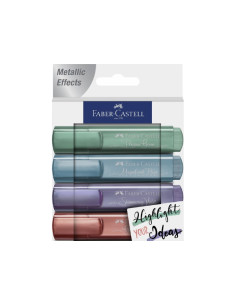 ▷ ROTULADORES FABER CASTELL 4 UDS METÁLICO TEXTLINER | Taine - Imagen 1