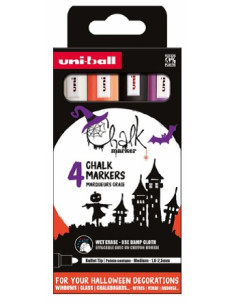 ▷ ROTULADORES UNIBALL 4 UDS HALLOWEN CHALK MARKERS TIZA | Taine - Imagen 1