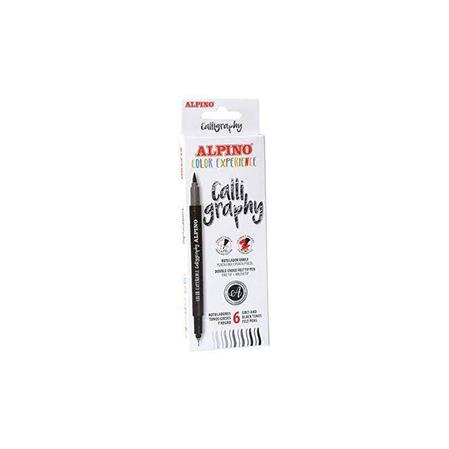 ▷ ROTULADORES ALPINO 6 UDS COLOR EXPER CALLIGRAPHY | Taine - Imagen 1