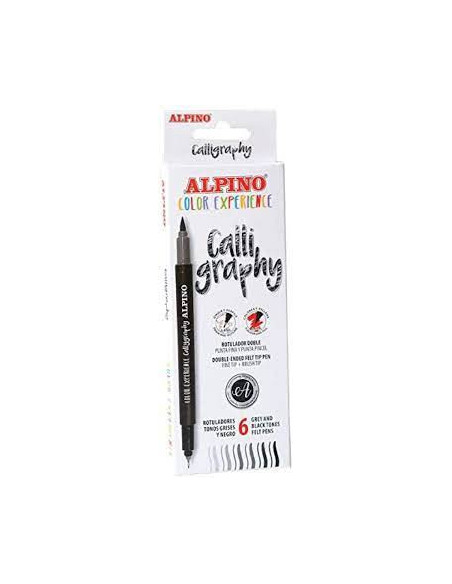 ▷ ROTULADORES ALPINO 6 UDS COLOR EXPER CALLIGRAPHY | Taine - Imagen 1