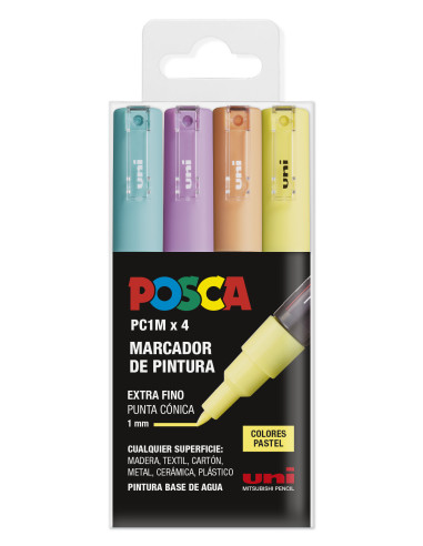 ▷ ROTULADORES POSCA 4 UDS PC1M PASTEL | Taine - Imagen 1