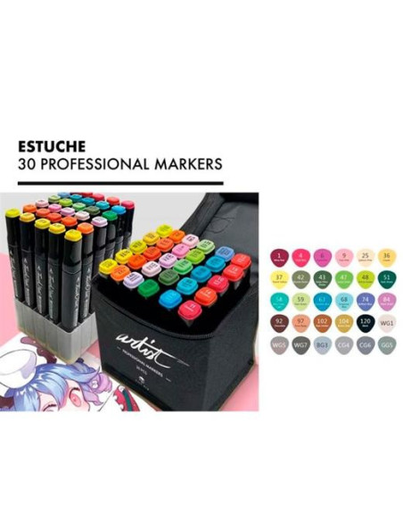 ▷ ROTULADORES ARTIST 30 UDS ALEX BOG LUXURY CANVAS GAMA ARTIST | Taine - Imagen 1