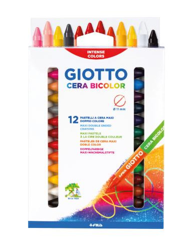 ▷ CERAS GIOTTO 12 UDS MAXI DUO ESTUCHE | Taine - Imagen 1