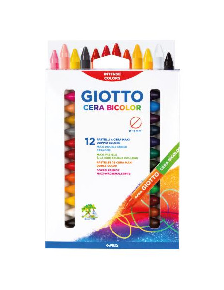 ▷ CERAS GIOTTO 12 UDS MAXI DUO ESTUCHE | Taine - Imagen 1