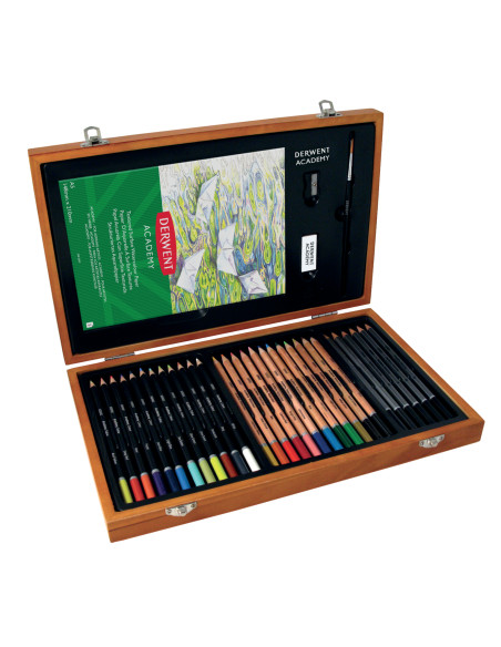 ▷ LAPICES DERWERT 35 UDS ACUARELABLES MADERA ACADEMIA | Taine - Imagen 1