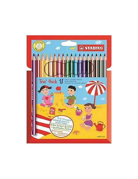 ▷ LAPICES STABILO 18 UDS COLOR TRIO | Taine - Imagen 1