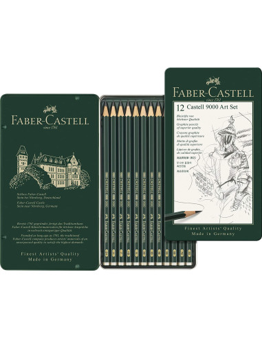 ▷ LAPICES FABER CASTELL 12 UDS 9000 BLANDOS | Taine - Imagen 1