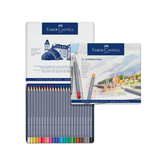 ▷ LAPICES FABER CASTELL 24 UDS AQUARELABLES GOLDFABER | Taine - Imagen 1