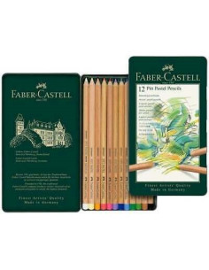 ▷ LAPICES FABER CASTELL 12 UDS PASTEL PITT LAPIZ REDONDO | Taine - Imagen 1