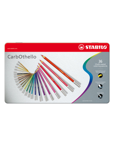 ▷ LAPICES STABILO 36 UDS CARBOTHELO ARTY CAJA METAL | Taine - Imagen 1