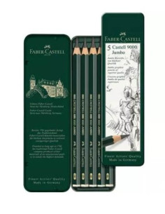 ▷ LAPICES FABER CASTELL 5 UDS 9000 JUMBO | Taine - Imagen 1