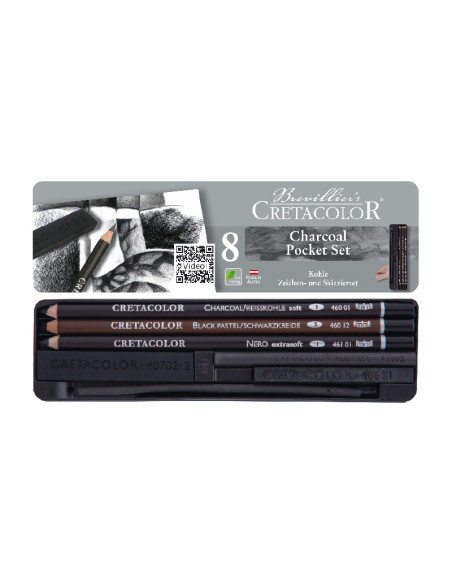 ▷ LAPICES CRETACOLOR 8 UDS CARBONCILLOS CHARCOAL | Taine - Imagen 1