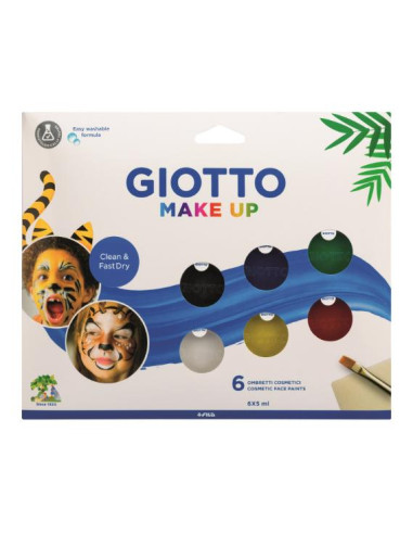 ▷ MAQUILLAJE GIOTTO 6 UDS PINTURA FACIAL 5 Ml COLORES CLASICOS | Taine - Imagen 1