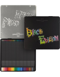 ▷ LAPICES FABER CASTELL 24 UDS C.METAL BLACK EDITION FABER | Taine - Imagen 1