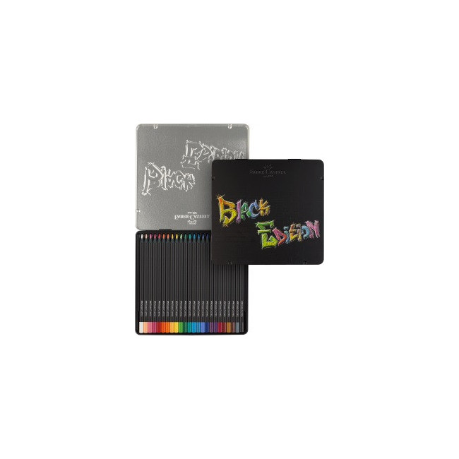 ▷ LAPICES FABER CASTELL 24 UDS C.METAL BLACK EDITION FABER | Taine - Imagen 1