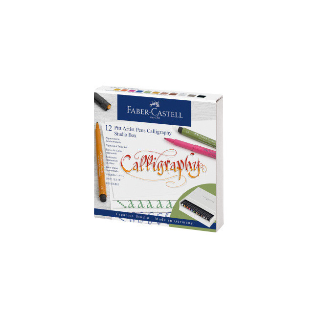 ▷ ROTULADORES FABER CASTELL 12 UDS PITT CALIGRAPHI | Taine - Imagen 1