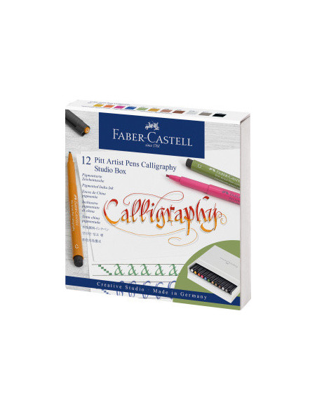 ▷ ROTULADORES FABER CASTELL 12 UDS PITT CALIGRAPHI | Taine - Imagen 1