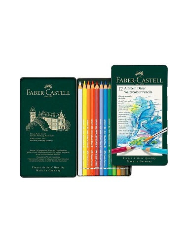 ▷ LAPICES FABER CASTELL 12 UDS ACUARELABLE METAL ALBER | Taine - Imagen 1