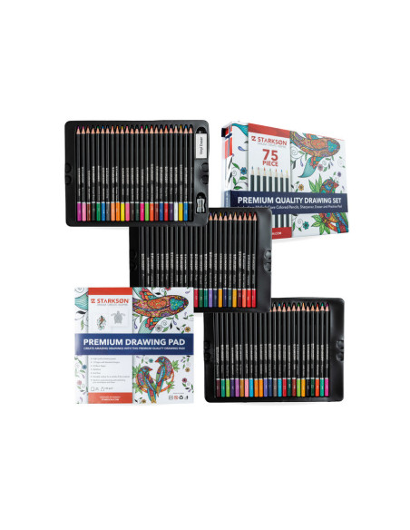 ▷ LAPICES STARKSON 75 UDS SDRAWING COLORES+MATERIAL | Taine - Imagen 1