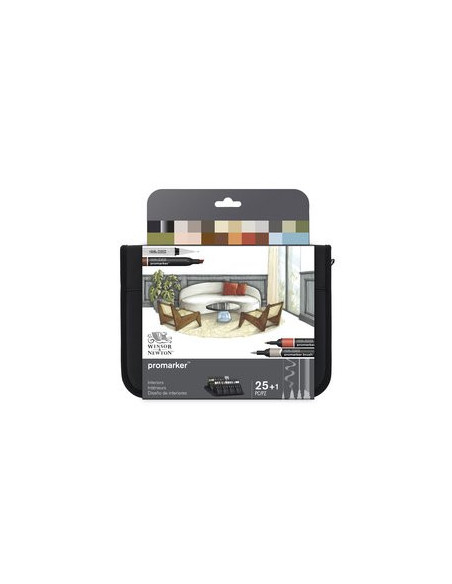 ▷ ROTULADORES PROMARKER 24 UDS SET MIXTO DISEÑO INTERIORES | Taine - Imagen 1