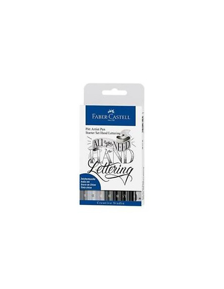 ▷ ROTULADOR FABER CASTEL 7 UDS PITT LETTERING HAND | Taine - Imagen 1