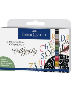 ▷ ROTULADOR FABER CASTELL 7 UDS PITT LETTERING HAND | Taine - Imagen 1