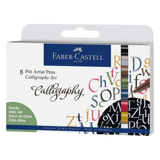 ▷ ROTULADOR FABER CASTELL 7 UDS PITT LETTERING HAND | Taine - Imagen 1