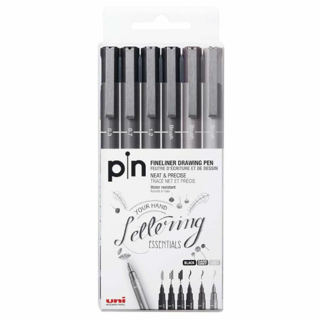 ▷ ROTULADORES POSCA 6 UDS CALIBRADO PUNTA DE PINCEL LETTERING | Taine - Imagen 1