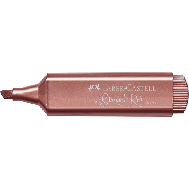 ▷ ROTULADOR FABER CASTELL ROJO TEXTLINER METÁLICO | Taine - Imagen 1