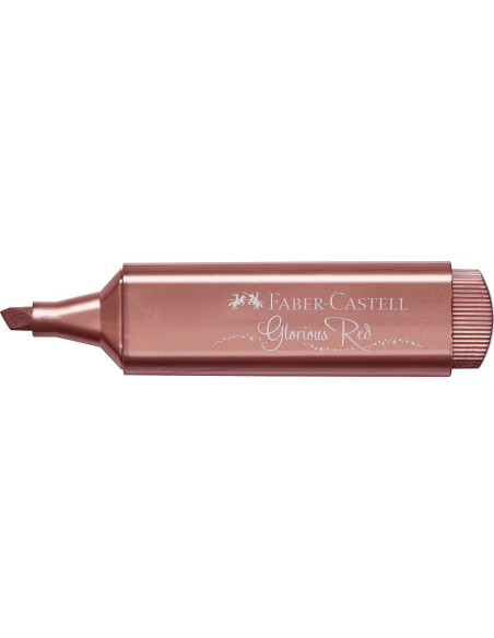 ▷ ROTULADOR FABER CASTELL ROJO TEXTLINER METÁLICO | Taine - Imagen 1