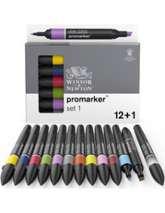 ▷ ROTULADORES PROMARKER 12 UDS +1 UDS ESTUCHE | Taine - Imagen 1