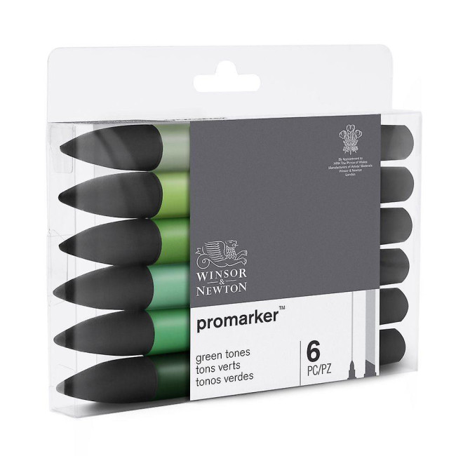 ▷ ROTULADORES PROMARKER 6 UDS TONOS VERDES | Taine - Imagen 1