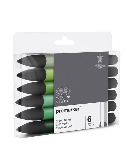▷ ROTULADORES PROMARKER 6 UDS TONOS VERDES | Taine - Imagen 1